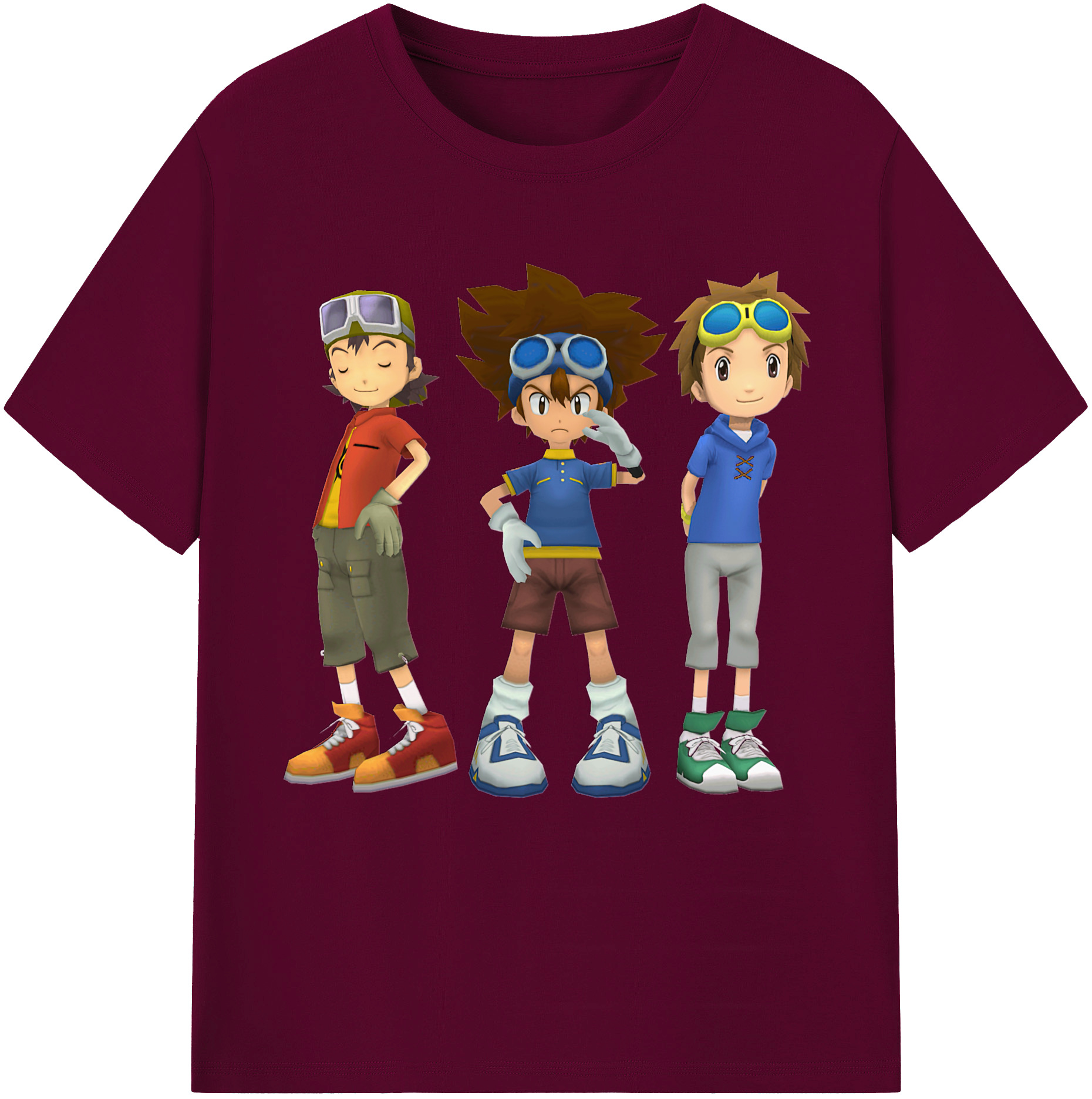 （画像用） Digimon デジタルモンスター/デジモン レディースカジュアルプリントTシャツ（綿100％）